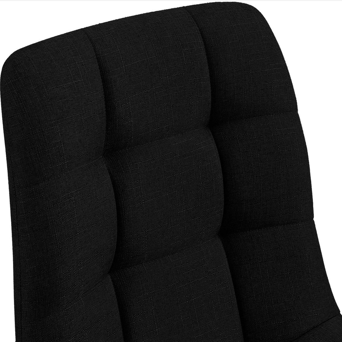 STUHL 2er Set Stoff Schwarz - Schwarz, Textil/Metall (45/84/55cm) - CLP