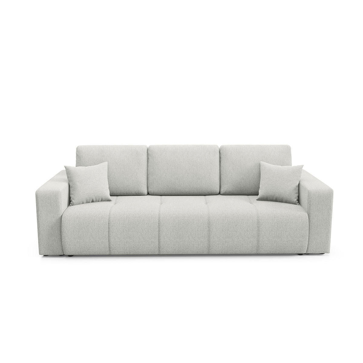 SOFA Vasco 3 Sitzplätze Hellgrau - Grau, Holz (244/86/92cm) - Petits-meubles