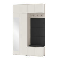 GARDEROBE NAPOLI 1 Flur und Eingangsbereich SCHWARZ - Beige/Schwarz, Holzwerkstoff (140/225/40cm) - Jerpax