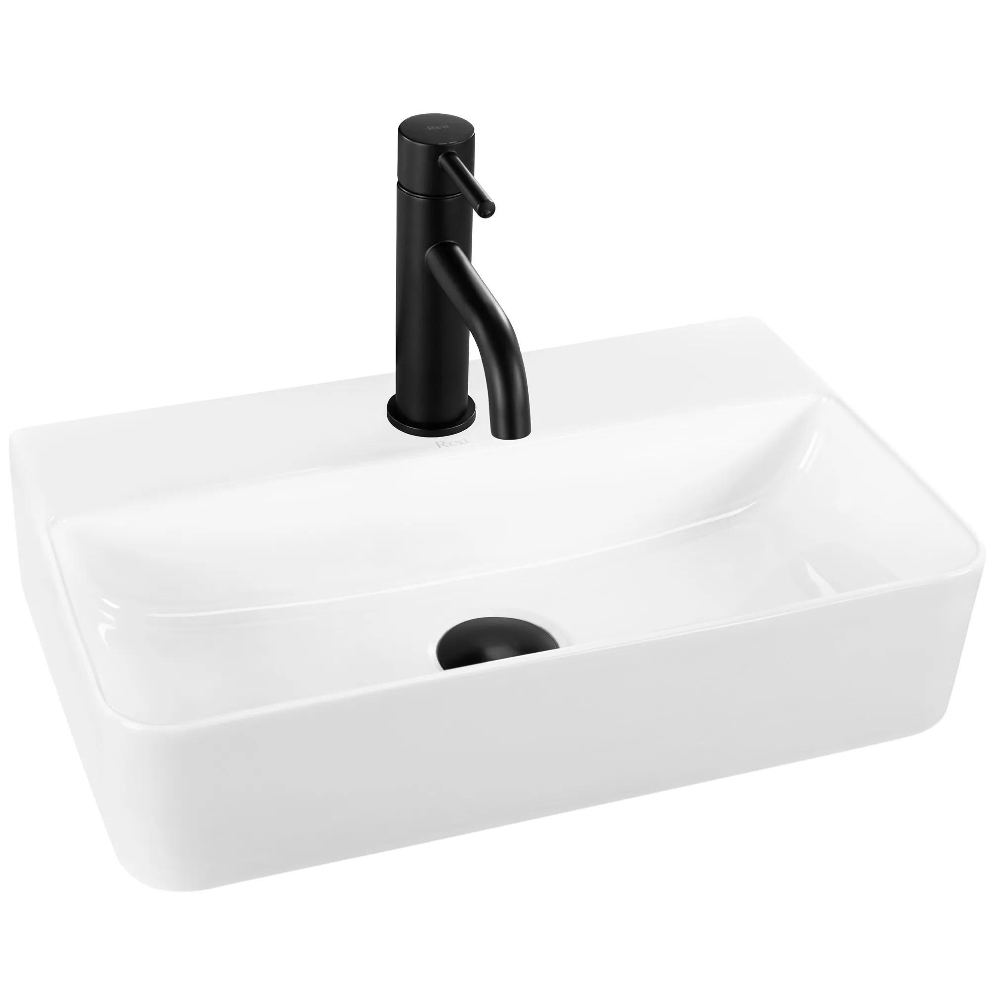 AUFSATZWASCHBECKEN Rea Naomi - Weiß, Keramik (28.5/10.5/45.5cm) - REA