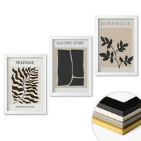 WANDBILDER 3er-Set - 20x30 cm Weißer Rahmen - Minimalistische Pflanzenposter - Weiß, Kunststoff (20/30cm) - ArtPrintCave