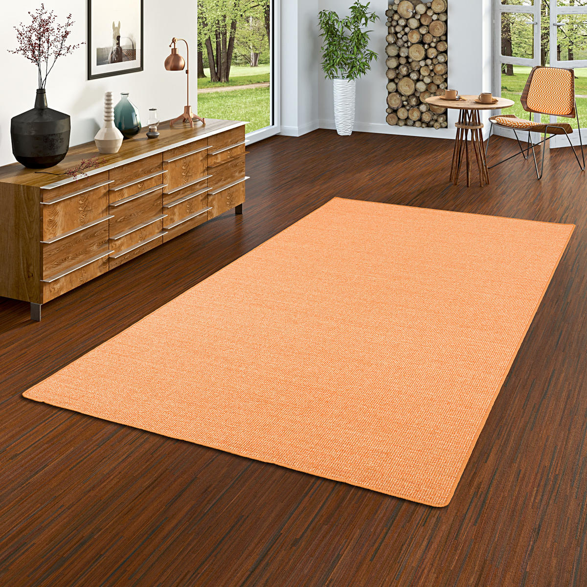 SISAL NATUR TEPPICH KLASSISCH - Orange, Textil (140/200cm) - Snapstyle