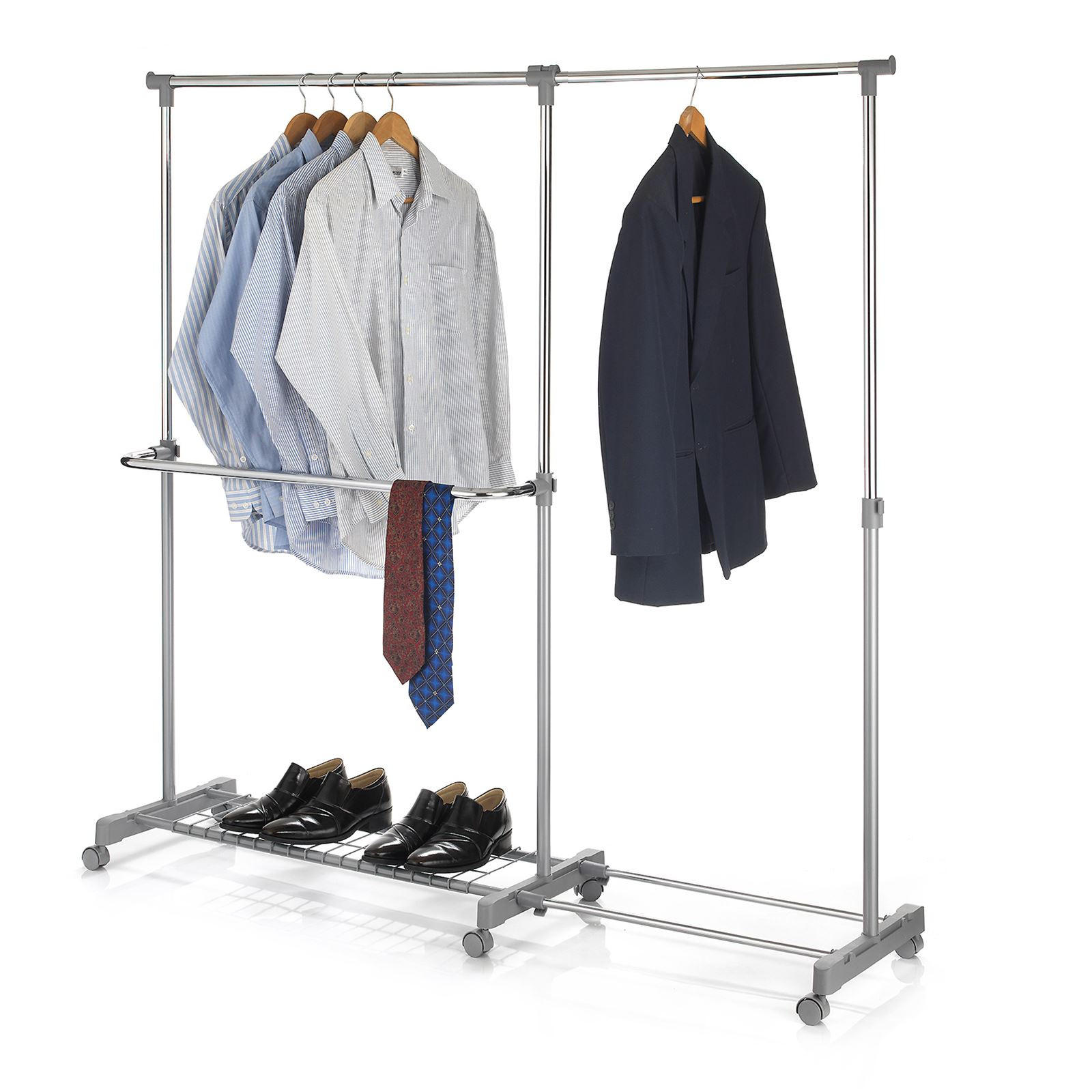 ROLLGARDEROBE LONDON - Chromfarben, Metall (165/160/42cm) - IDIMEX