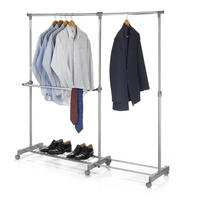 ROLLGARDEROBE LONDON - Chromfarben, Metall (165/160/42cm) - IDIMEX