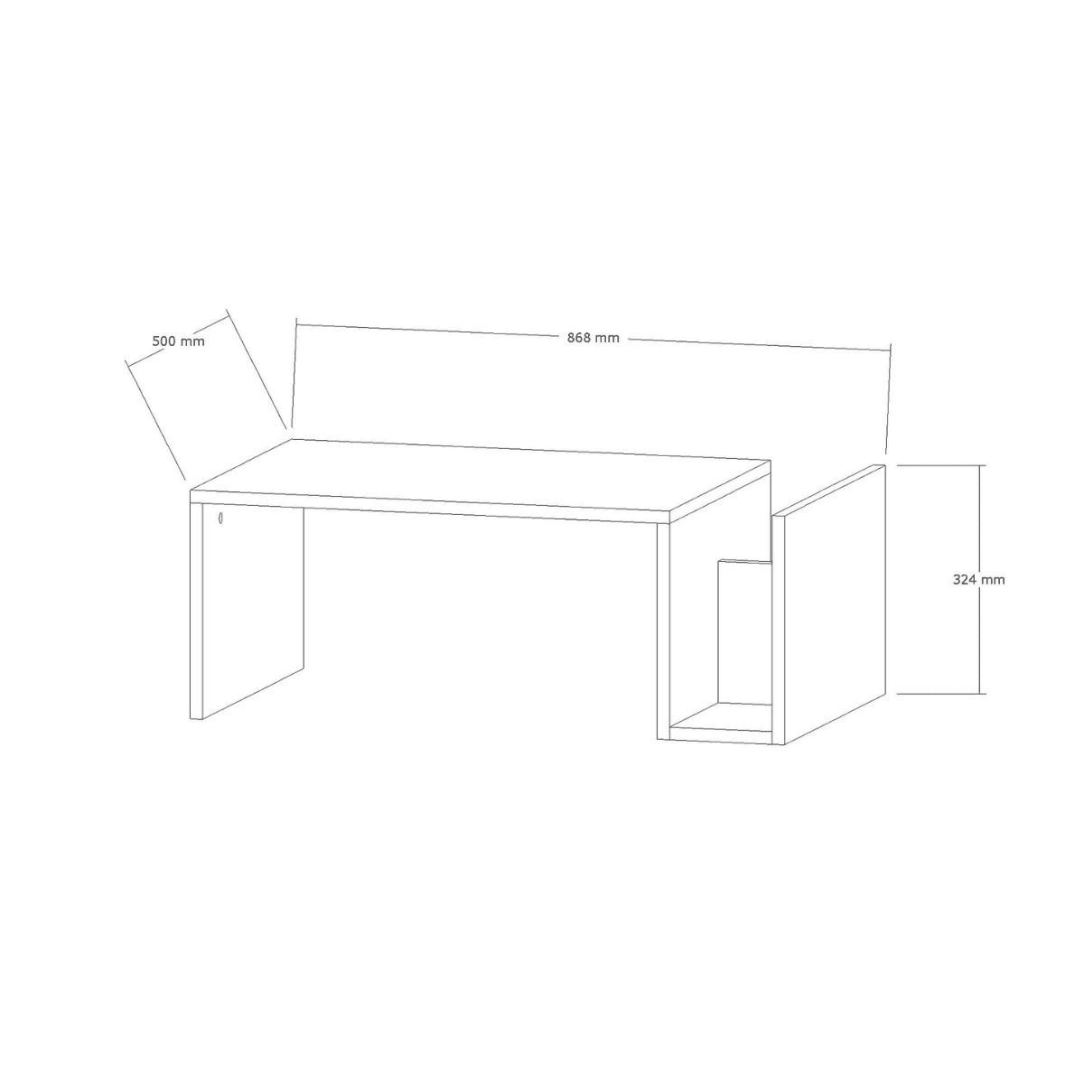 COUCHTISCH - memo 86,8/50/32,4 cm - Hellgrau, Holzwerkstoff (86.8/50/32.4cm) - Calicosy