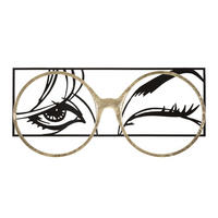 WANDDEKORATION Eyewear, mehrfarbig, Eisen, 89,5 x 41,3 cm - Multicolor, Metall (89.5/41.3/3.8cm) - Mauro Ferretti