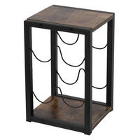 WEINREGAL - Braun, Metall (21/37/24cm) - ML-DESIGN