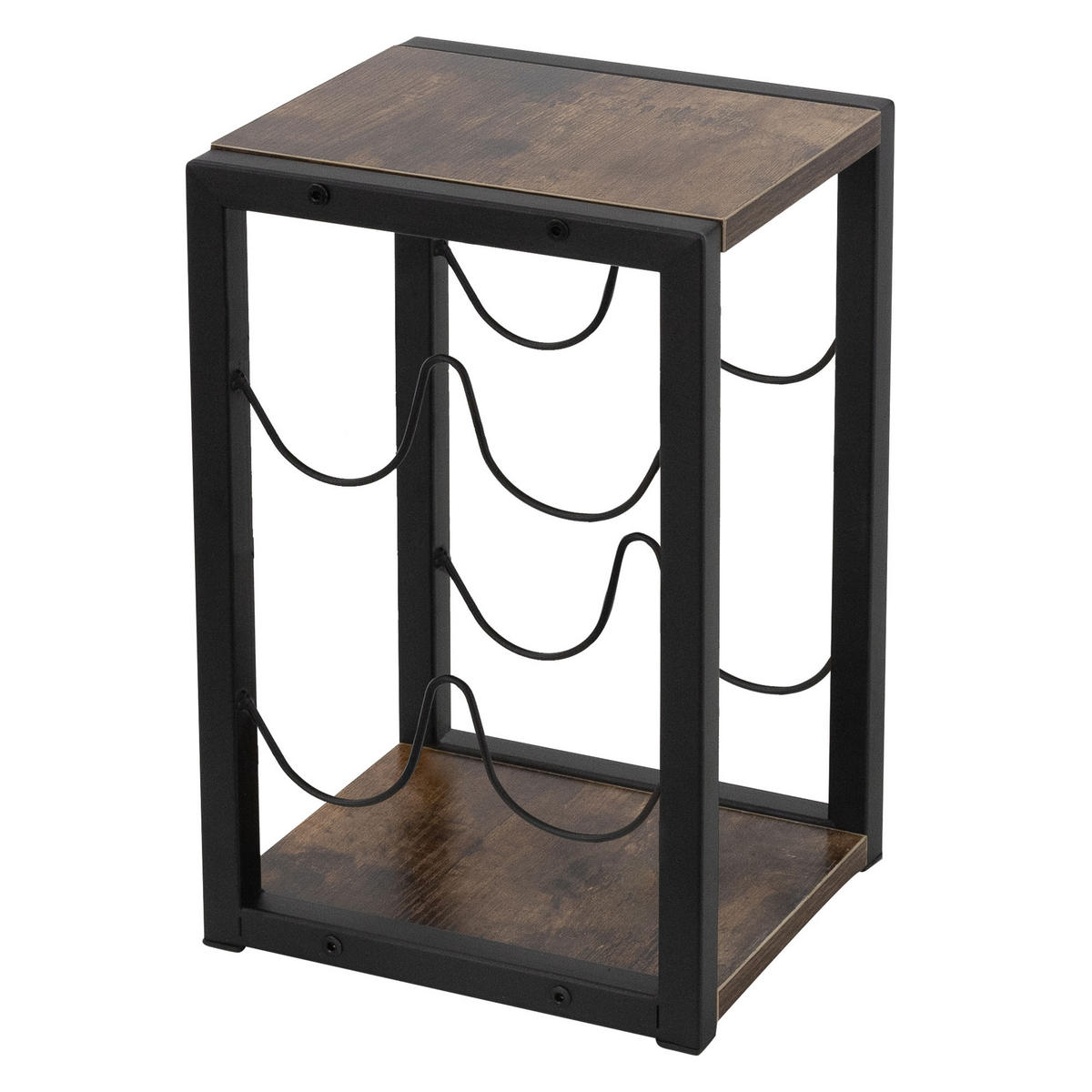 WEINREGAL - Braun, Metall (21/37/24cm) - ML-DESIGN