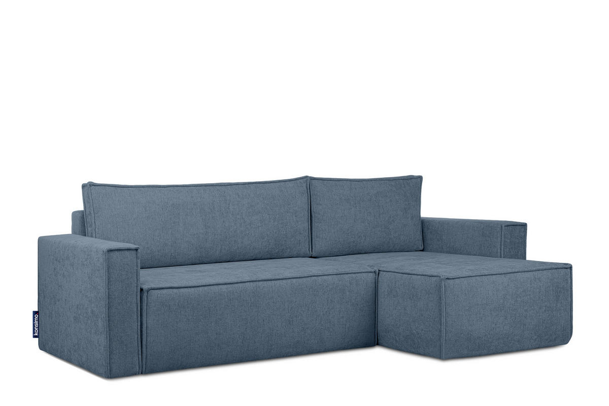 UNIVERSAL-ECKSOFA NAPI II mit Schlaffunktion, hellblau - Hellblau, Textil (246/148cm) - KONSIMO®