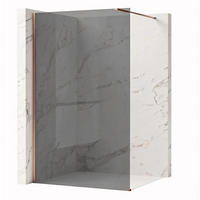DUSCHWAND Rea Flexi Grey / Brush Copper 80 - Kupferfarben, Glas (120/80/195cm) - REA