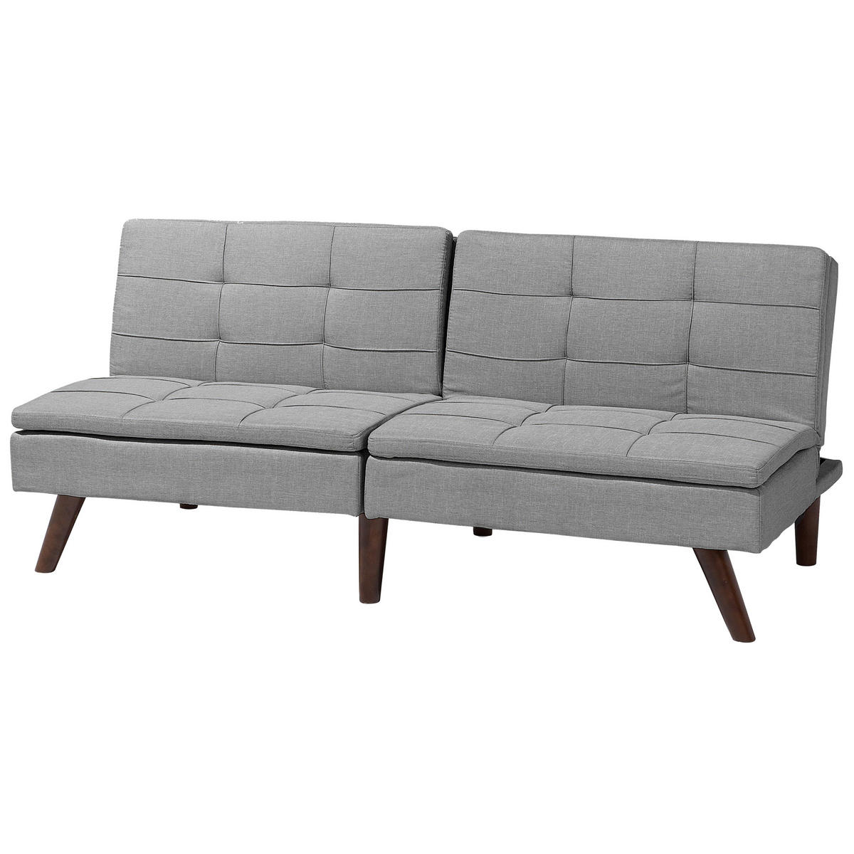 3-SITZER-SCHLAFSOFA Polsterbezug Hellgrau Ronne - Hellgrau, Textil (180/76/95cm) - Beliani