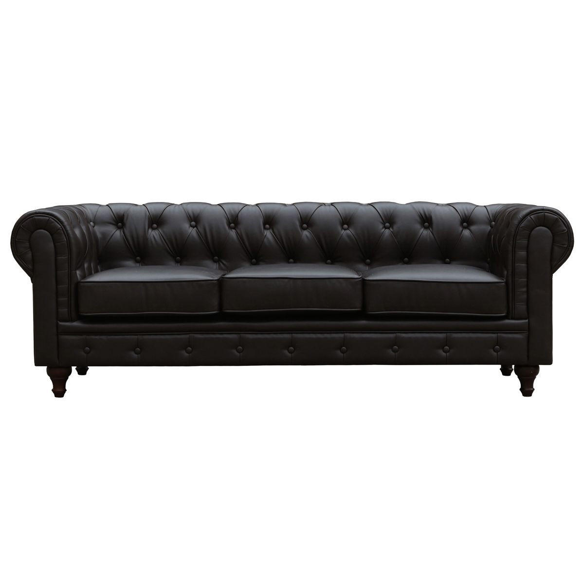 EINZELSOFA - "Aliza" ohne Verstellfunktion - 204 x 80 x 58 cm - 3-Sitzer - Braun - Braun, Textil (80/58/204cm) - Habitat Garten