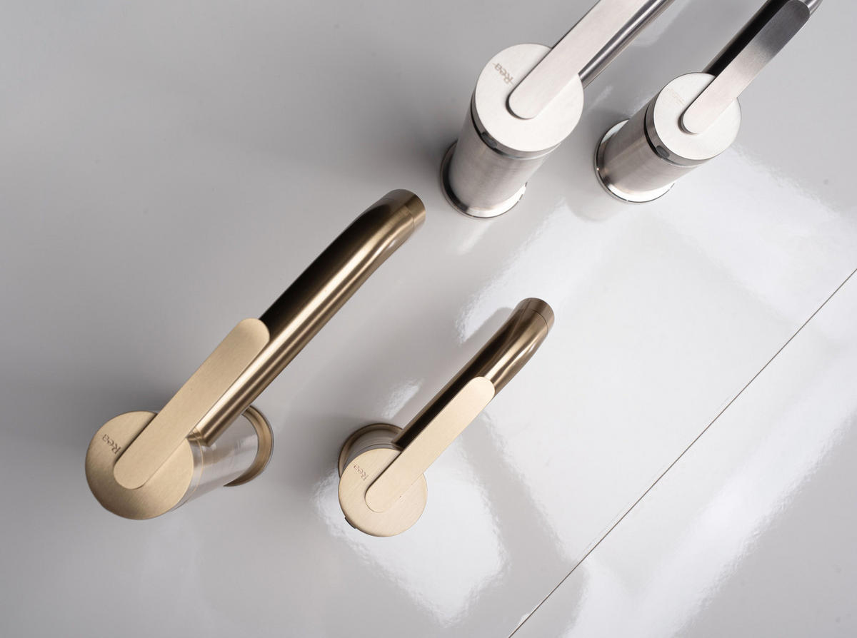 WASCHBECKENARMATUR ONTARIO BRUSH GOLD 14,5/4,5/30 cm - Goldfarben, Metall (4.5/30/14.5cm) - REA