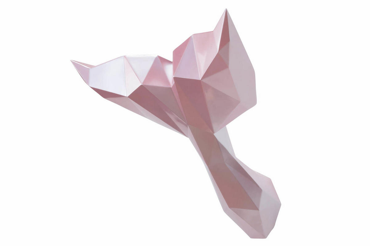 SKULPTUR Rosa 43/32 cm - Pink, Stein (1.66/32/38cm) - KUNSTLOFT