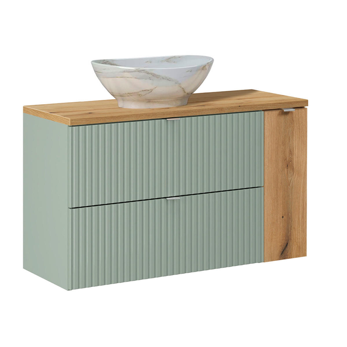 WASCHTISCH 100.4cm Jade Grün - Grün, Holzwerkstoff (100.4/59.5/40cm) - Petits-meubles