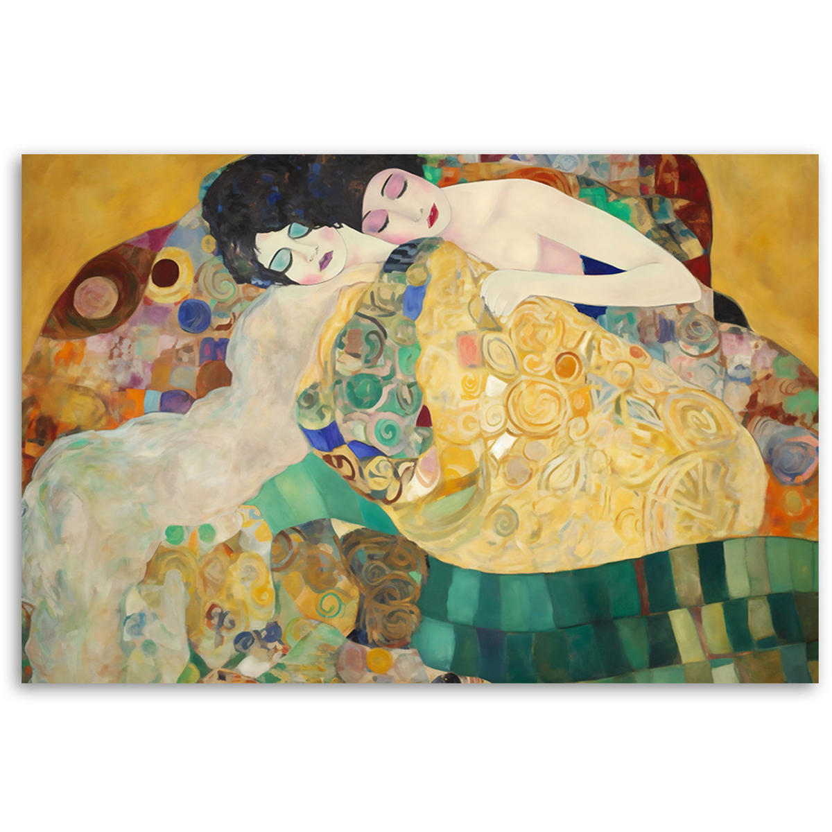 KUNSTDRUCK Gold 120/80 cm - Goldfarben, Textil (120/80cm) - KUNSTLOFT
