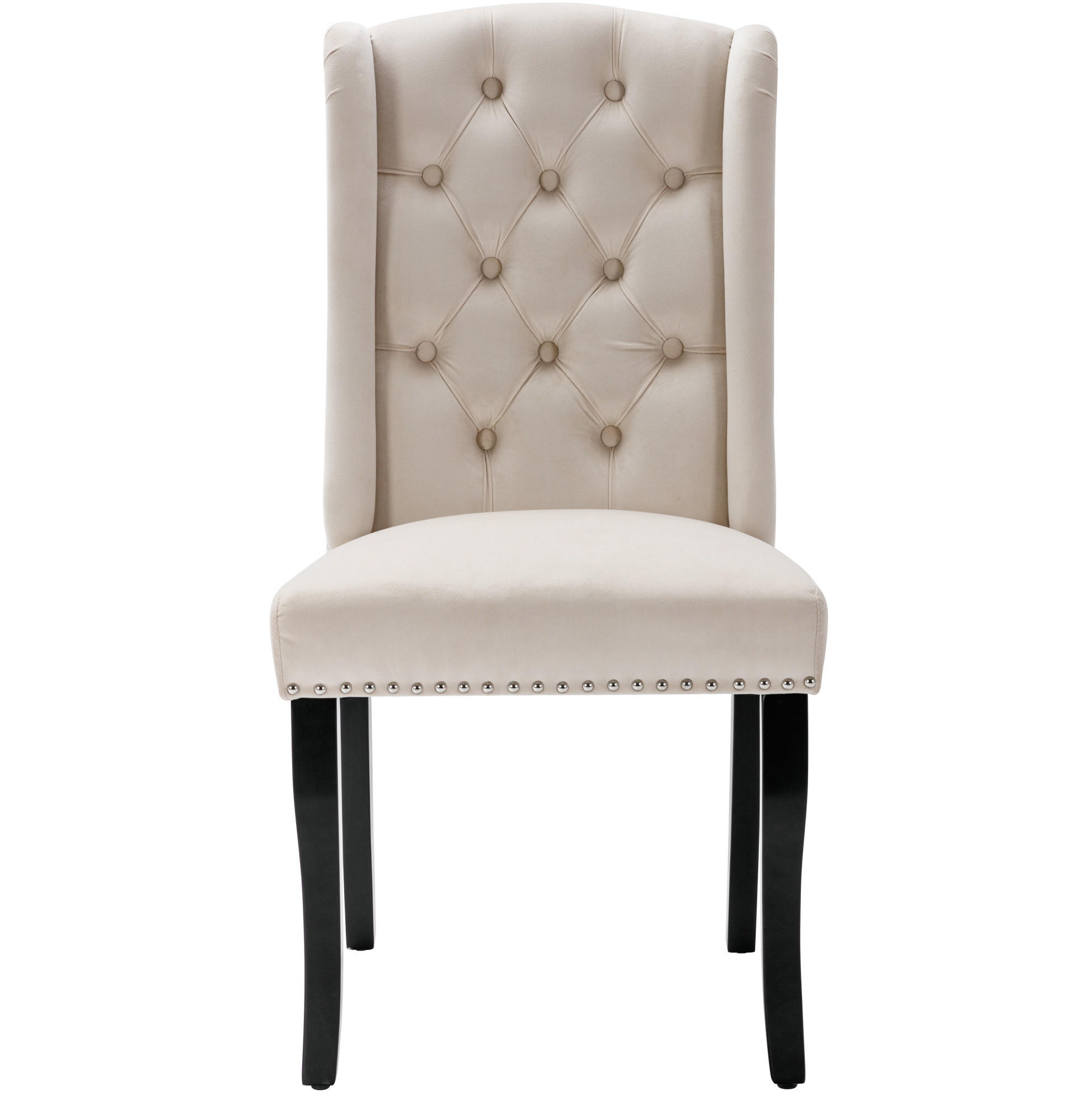 ESSZIMMERSTUHL 6er-Set Samt Beige mit Eichenbeinen - Beige, Metall (45/100/61.1cm) - Meubliv