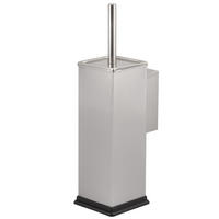 WC-GARNITUR inkl. Wandhalterung - Edelstahlfarben, Metall (10/39/14.5cm) - bremermann