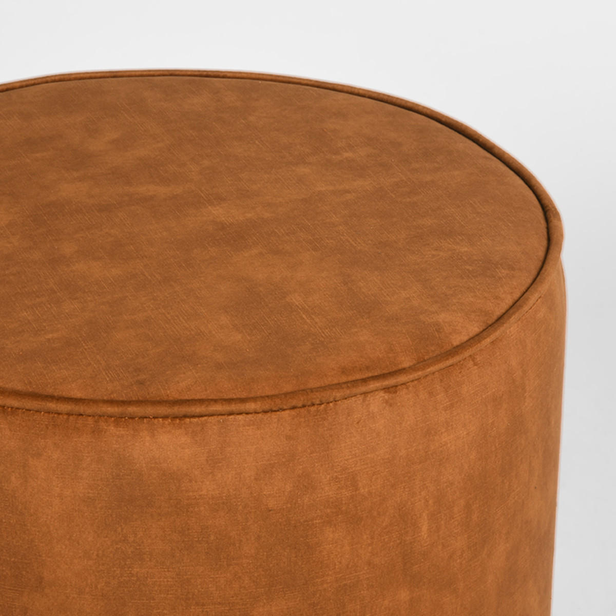 POUF Tibo Gelb 55/55/40 cm - Orange, Textil (55/40/55cm) - LABEL51