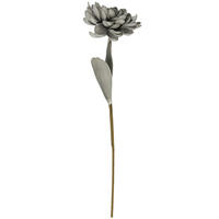 CHRYSANTHEME mit Glitzer Basic Grau 13/9/89 cm Kunstoff - Grau, Kunststoff (89cm) - Mondex
