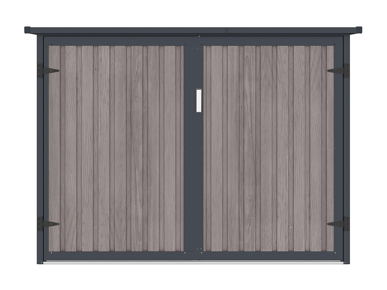 METALL-FAHRRADUNTERSTAND aus verzinktem Stahl - Holz-Optik - 4 m² für 4 Fahrräder - NIKI - Taupe, Metall (189/142/189cm) - Vente-Unique