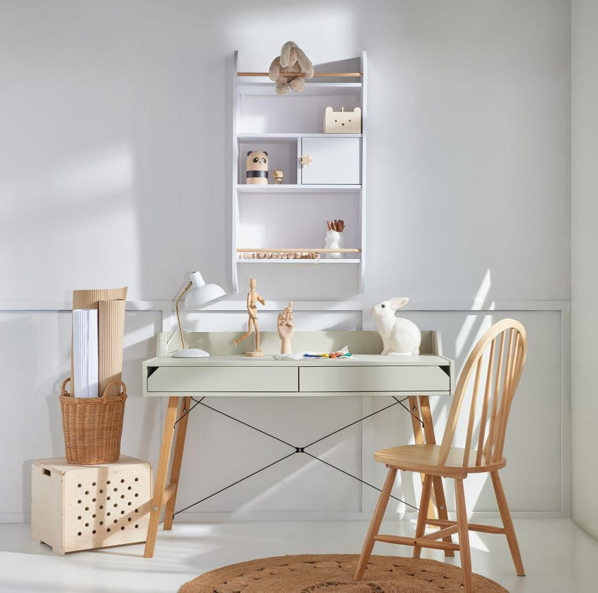 KINDERSCHREIBTISCH Lotta - Grün, Holzwerkstoff (120/76/60cm) - RAUMHIRSCH FURNITURE