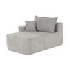 CHAISE LONGUE premium chenille relaxliege montagefrei - Hellgrau, Textil (144/65/112cm) - Urban Meuble