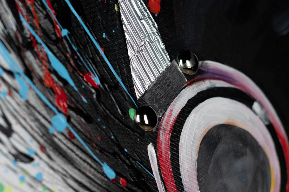 ACRYLBILD HANDGEMALT 60/90 cm - Multicolor/Schwarz, Holz/Textil (1.3/90cm) - KUNSTLOFT