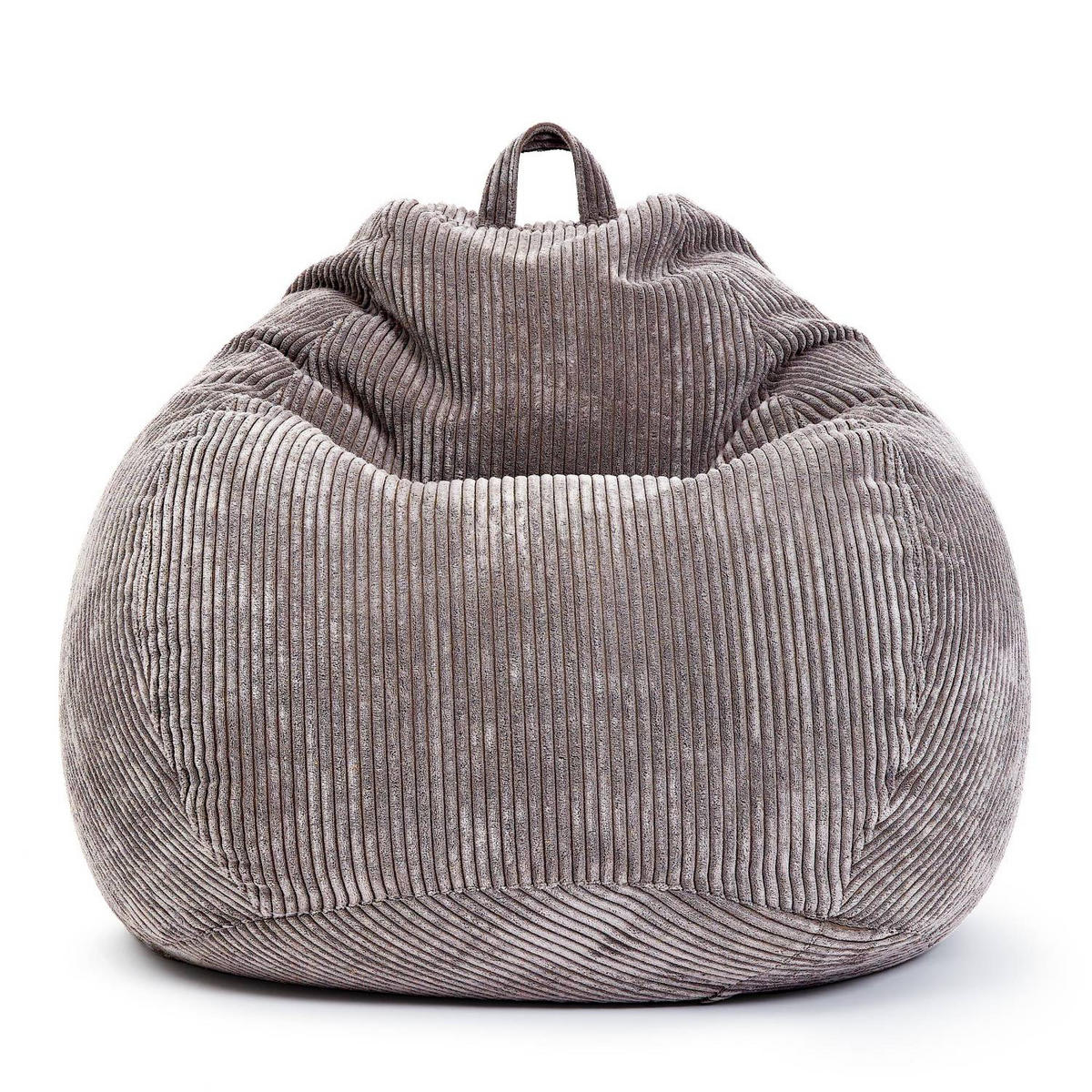 SITZSACK Indoor "Scoop" 90x110cm - Cord - Grau, Textil (90/110/90cm) - Green Bean