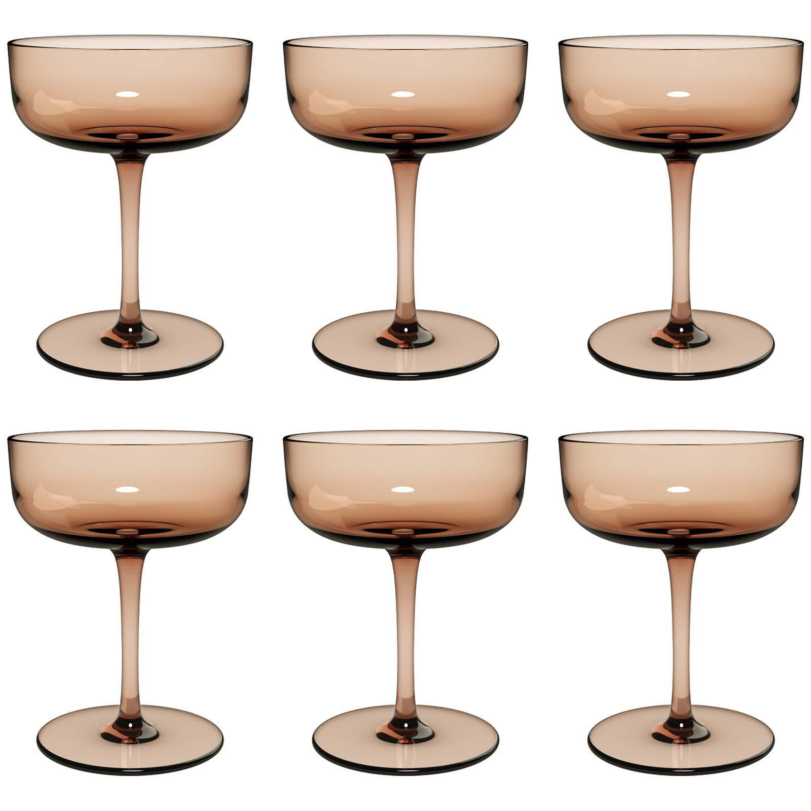 SEKTSCHALEN / DESSERTSCHALEN Like Glass Clay 100 ml 6er Set - Braun, Glas (0.1L) - like.Villeroy & Boch