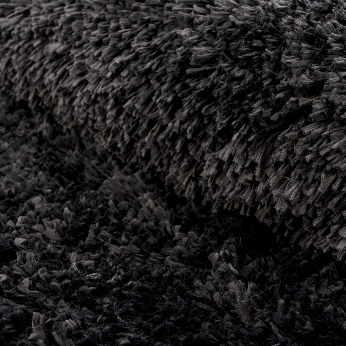 HOCHFLORTEPPICH Anthrazitgrau - Anthrazit/Grau, Naturmaterialien/Textil (120/170cm) - Kukoon Rugs