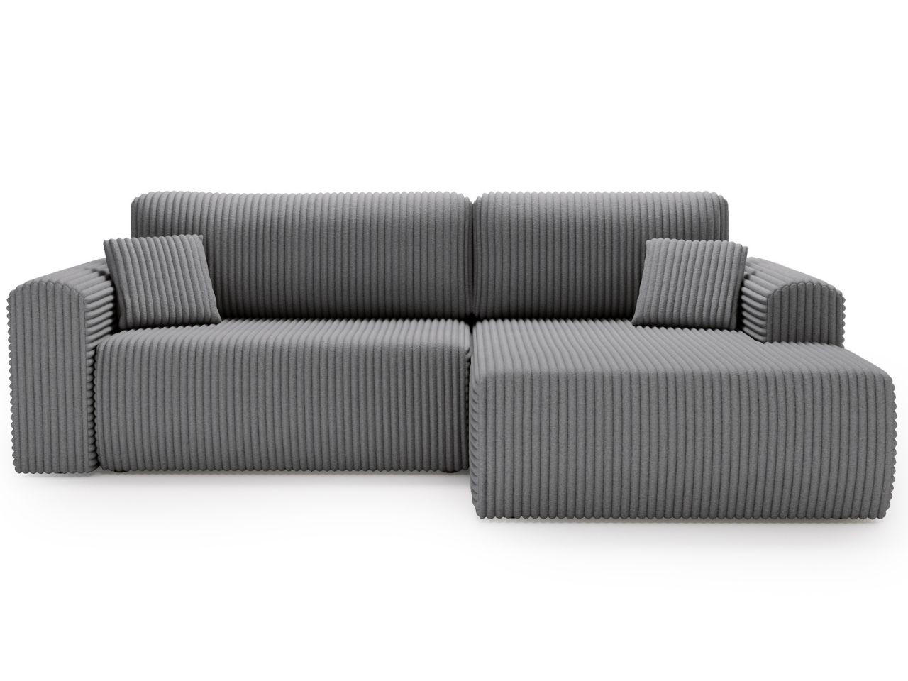 Graingold Ecksofa Dunkelgrau 257x177 cm