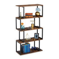BÜCHERREGAL - Multicolor, Holzwerkstoff/Metall (73/136/30cm) - Relaxdays