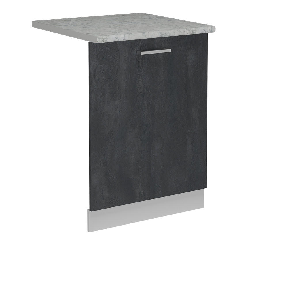 Vicco ČELNÍ PANEL MYČKY R-Line Černý beton 60 cm s pracovní deskou