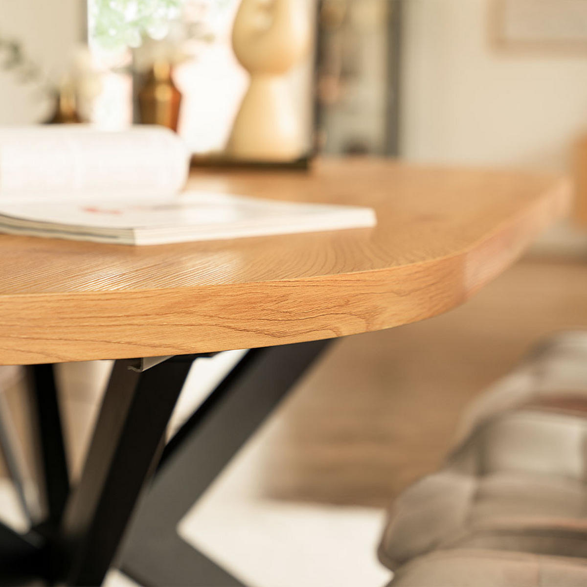 ESSTISCH RUND AVENTURA - Light Oak, 160 x 120 cm - Hellbraun, Holz (160/120/76cm) - Home Deluxe