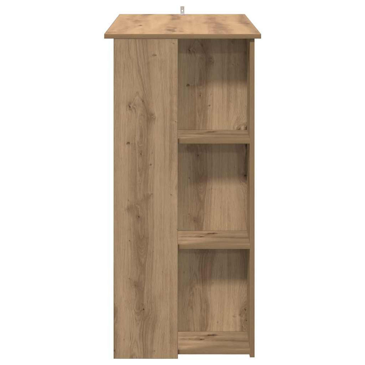 BARTISCH Mit Regal Artisan-Eiche 102/50/103,5 Cm Holzwerkstoff - Hellbraun, Holzwerkstoff (102/50/103.5cm) - vidaXL