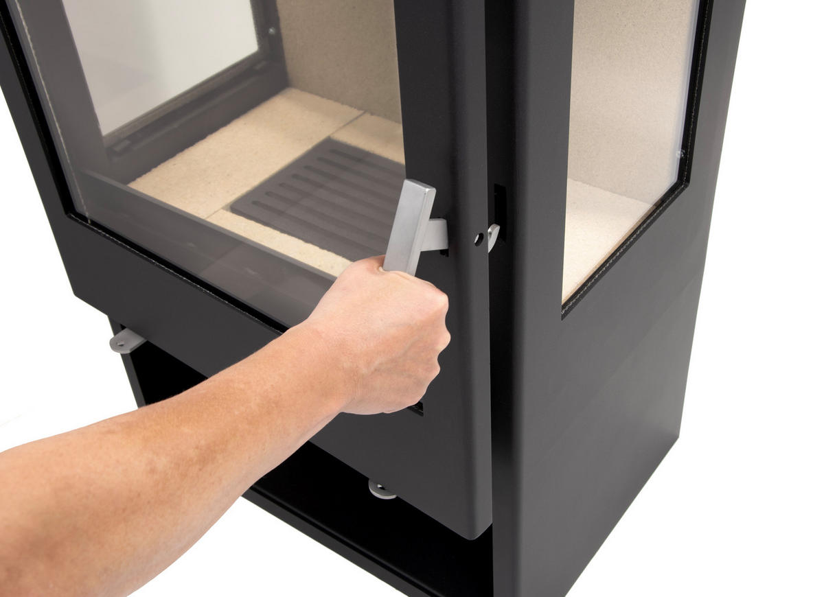 KAMINOFEN Modena Vision Stahl schwarz 9,76 kW Ofen - Schwarz, Kunststoff (80/175/120cm) - Conforto