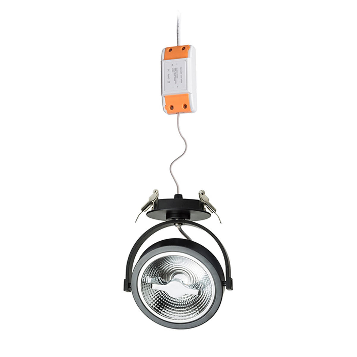 DECKENLEUCHTE KELLY LED Dimmbar Halb Schwarz 12 W - Schwarz, Metall (137/137/145cm) - Rendl