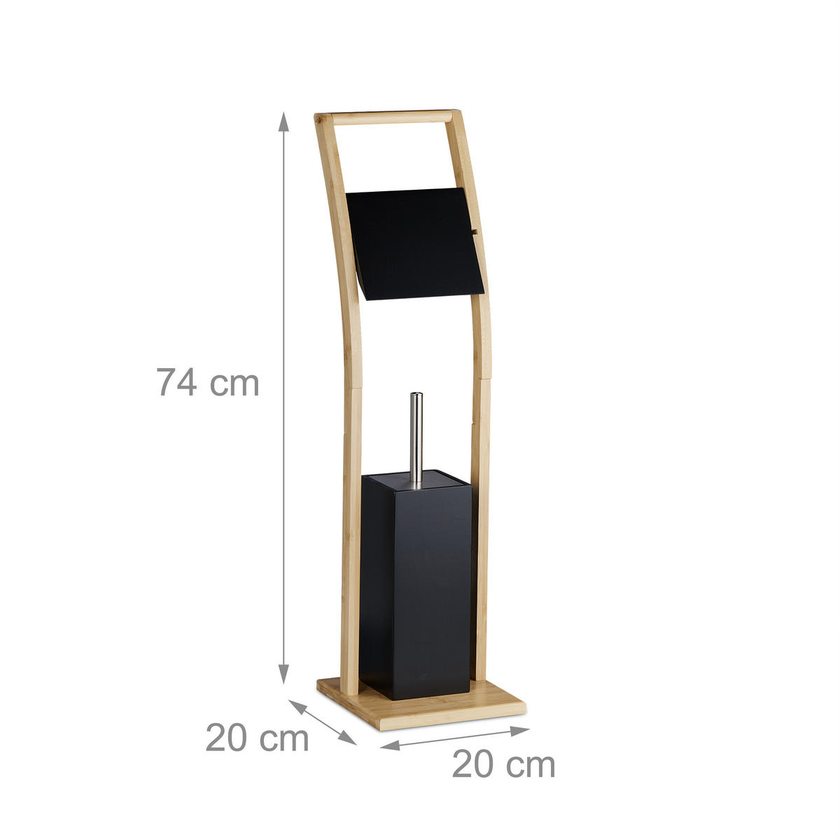 WC-GARNITUR - Multicolor, Holz/Kunststoff (20/74/20cm) - Relaxdays