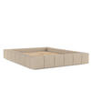 POLSTERBETT Kea mit Stauraum 200/200 cm Hellbeige im Bubble Stoff - Sandfarben/Schwarz, Holz/Holzwerkstoff (200/200cm) - AltaBeds