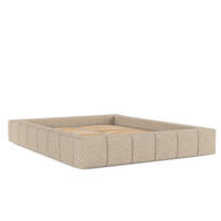 POLSTERBETT Kea mit Stauraum 180/200 cm Hellbeige im Bubble Stoff - Sandfarben/Schwarz, Holz/Holzwerkstoff (180/200cm) - AltaBeds
