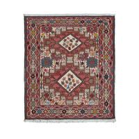 HANDWEBTEPPICH Sumak Shahsavan Beige 93/81 cm Schurwolle - Beige, Textil (81/93cm) - Looma