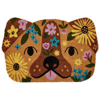 FUSSMATTE Bunt 60/90 cm Hund Kokosfasern Tibig - Multicolor, Textil (60/90cm) - Beliani