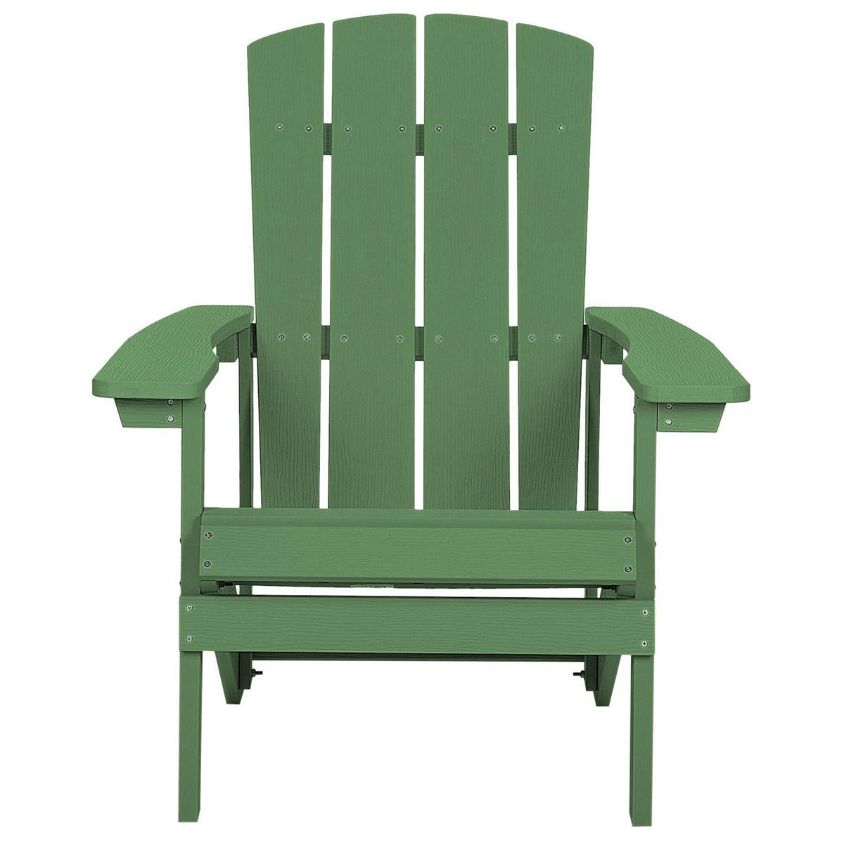 GARTENSTUHL Kunstholz grün Adirondack - Grün, Kunststoff (75/88/88cm) - Beliani