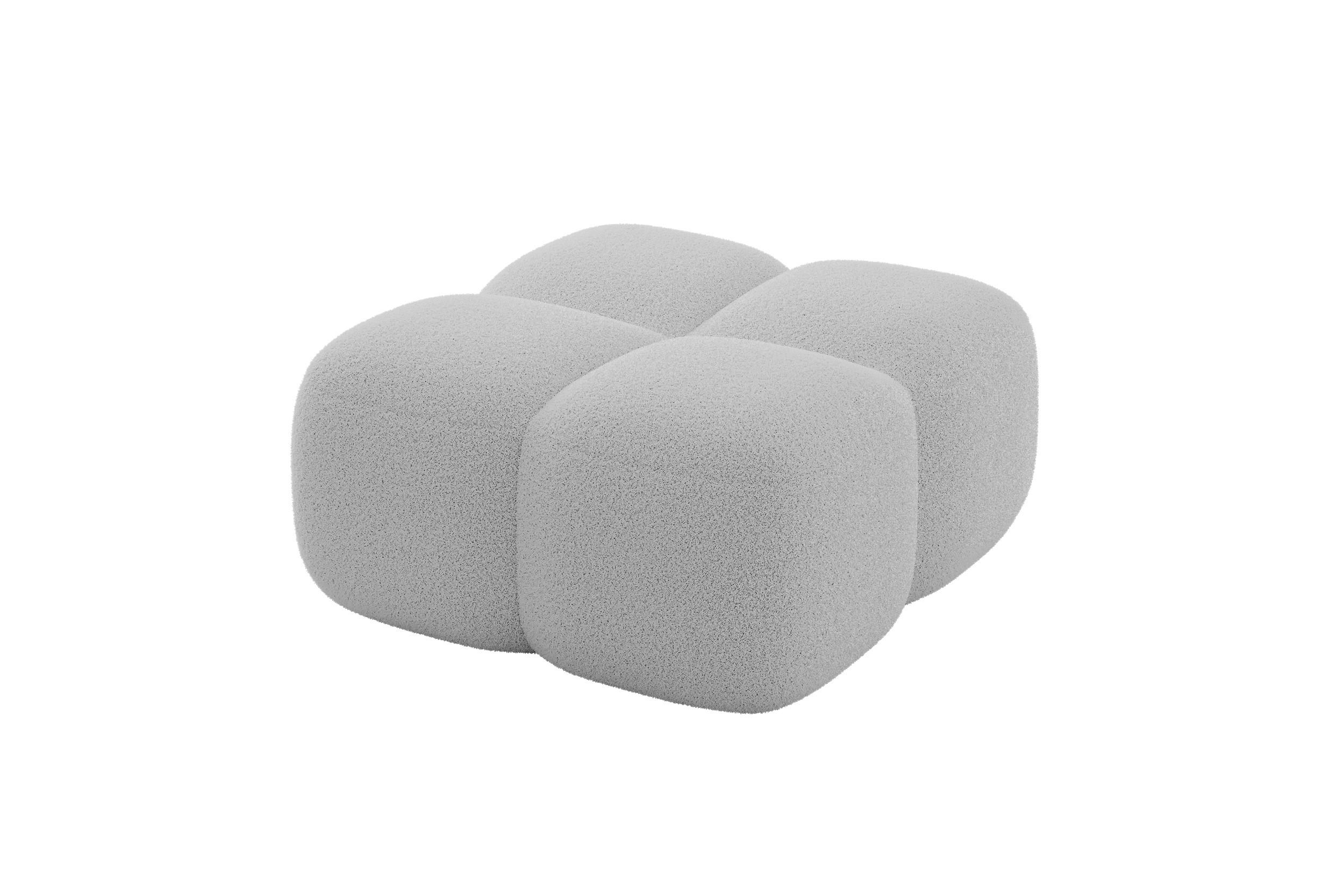 Altdecor Pouf Edelstahl 90x43x90 cm