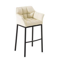 BARHOCKER Damaso 110x64x48 cm creme - Creme, Leder (64/110/48cm) - furnicato