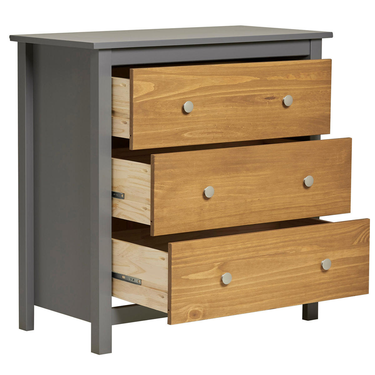KOMMODE 79/80/40 Bonnie Grau - Grau, Holz (79/80/40cm)
