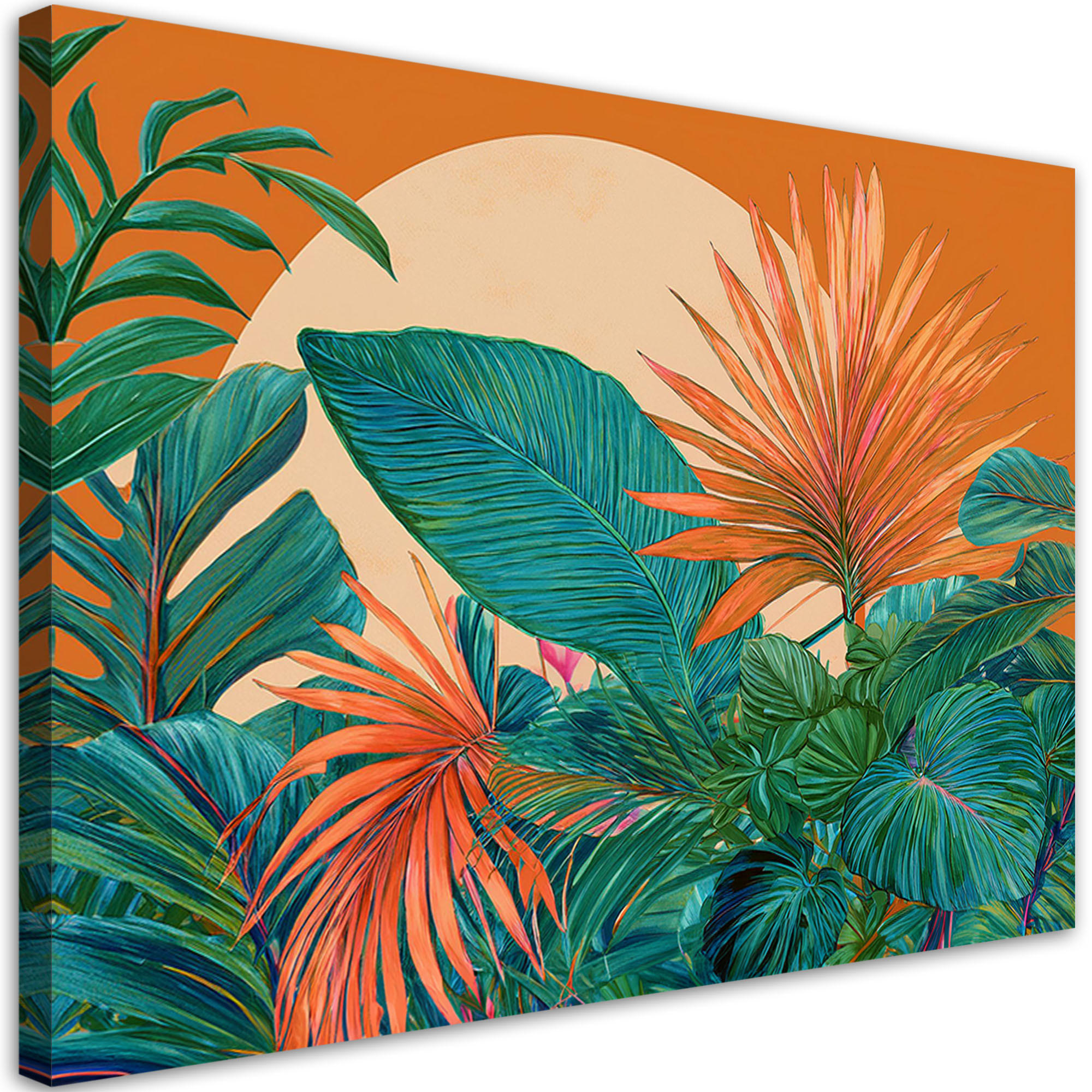 WANDBILD monstera blätter pflanzen abstraktion - Grün, Textil (60/40cm) - Feeby