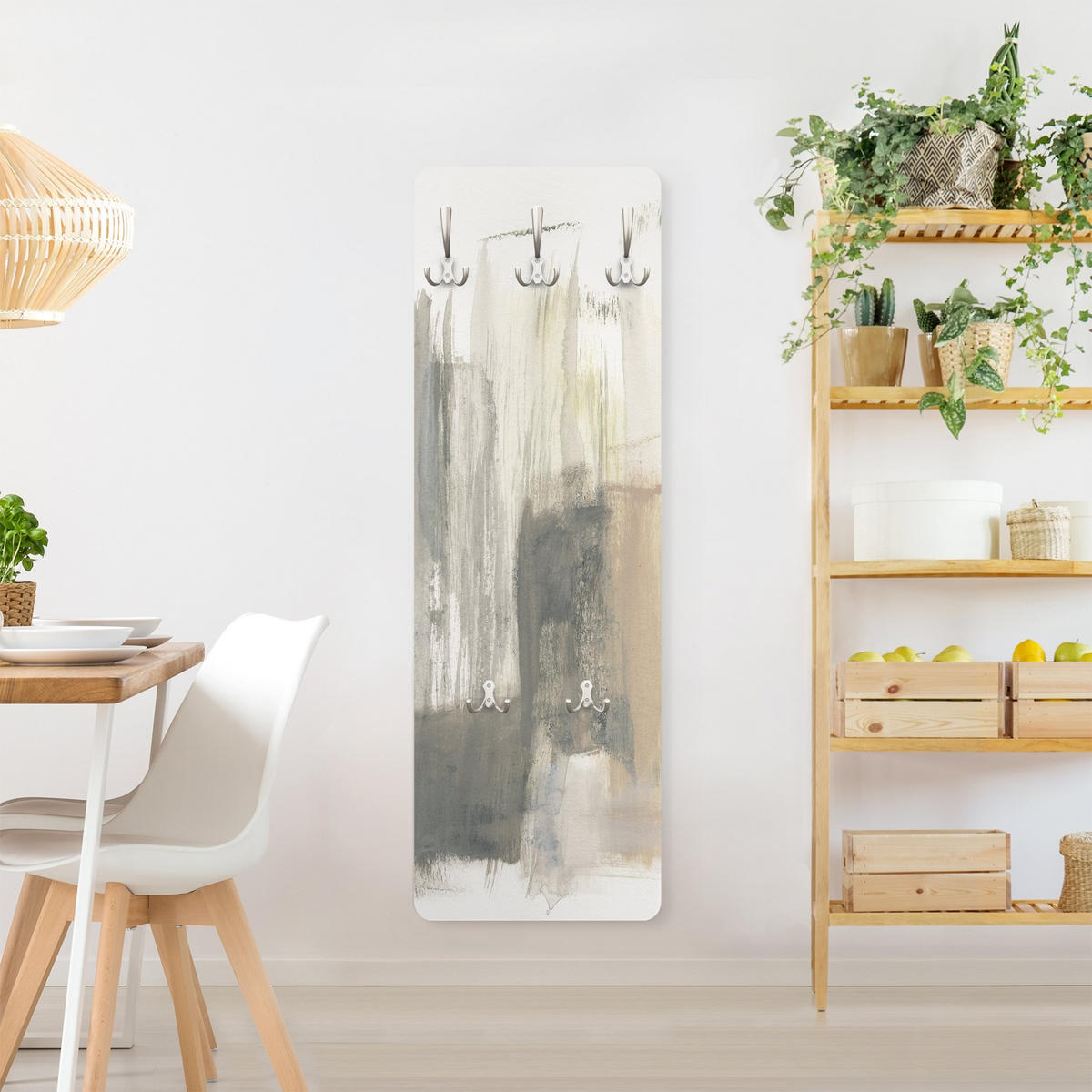 WANDGARDEROBE - Ein Hauch von Pastell I 34/105 cm - Beige, Holzwerkstoff (34/105/1.6cm) - Bilderwelten
