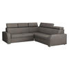 ECKSOFA Oslo 2rR2p - Silberfarben/Braun, Holz/Kunststoff (250/250cm) - MIRJAN24